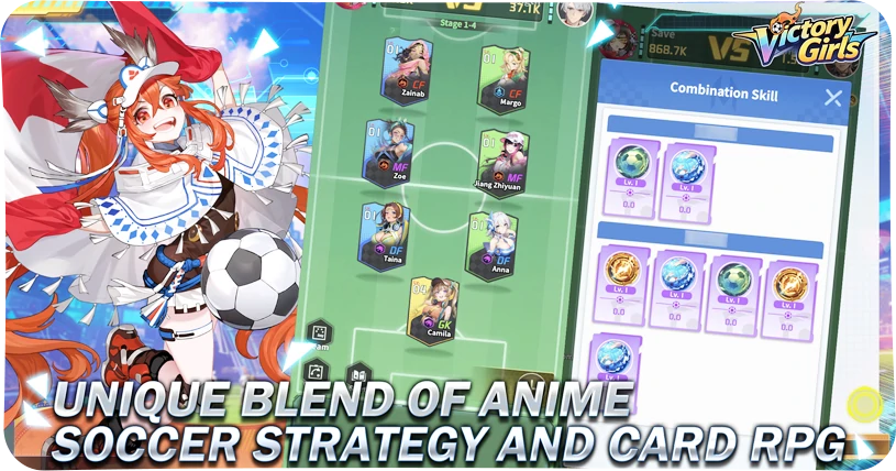 Unique Blend of Anime Soccer Strategy and Card RPG