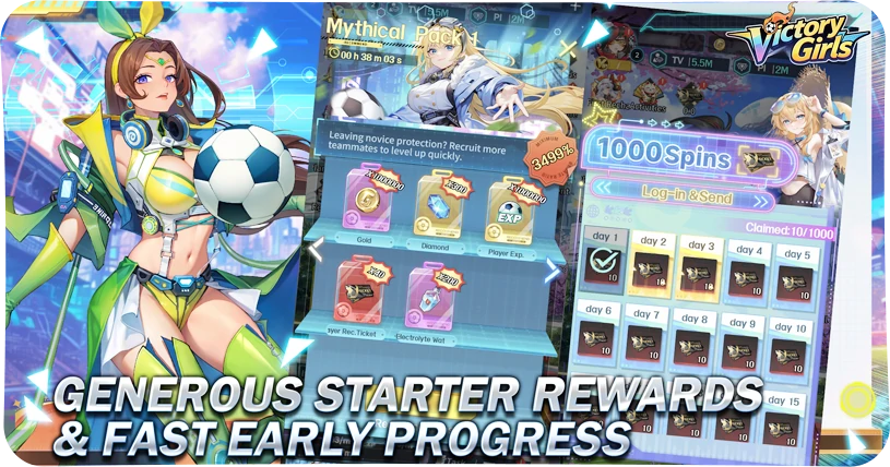 Generous Starter Rewards & Fast Early Progress